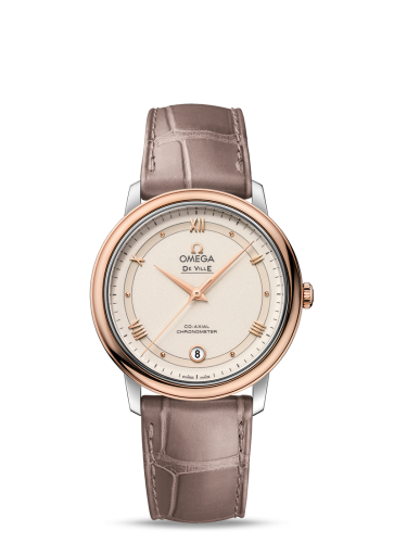 Omega De Ville Prestige Co-Axial 36.8 Stainless Steel / Red Gold / Vintage Ivory